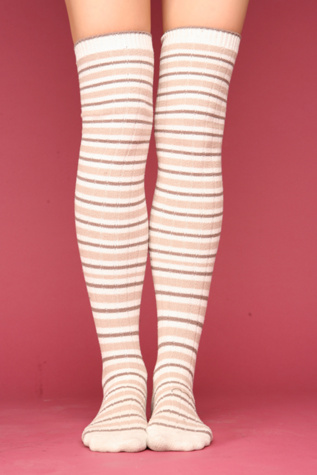 Mountain Stripe Over The Knee Socks