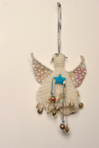 Sequin Crochet Angel Ornament