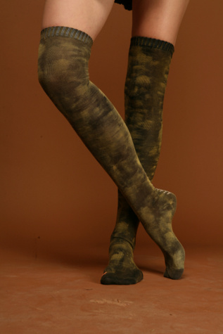 Old World Patch Over The Knee Sock