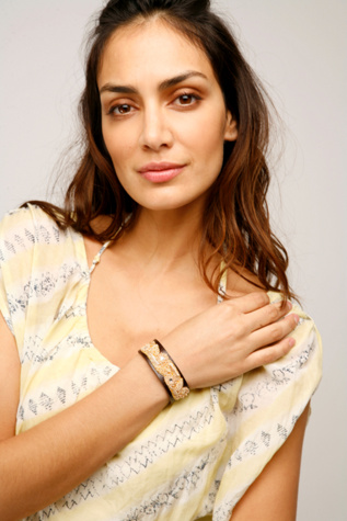 Laurel Leaf Leather Cuff