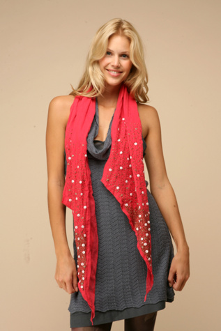 Sequin Gauze Scarf