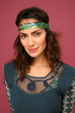 Metallic Leather Headband
