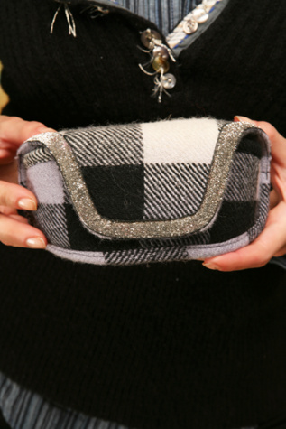 Plaid Magnetic Sunglass Case