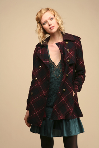 Parker Plaid Overcoat