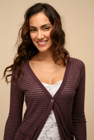 Burnout Stripe Cardigan