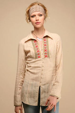 Fitted Embroidered Top