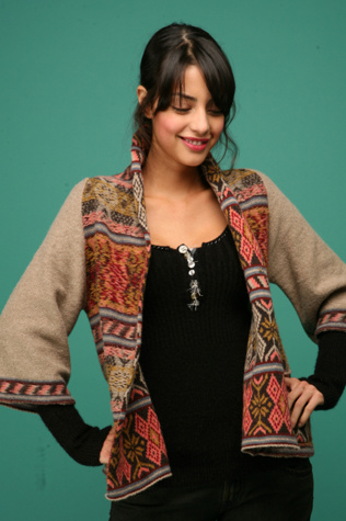 Shawl Collar Jacquard Cardigan