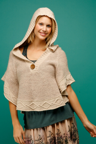 Cable Trimmed Hoodie