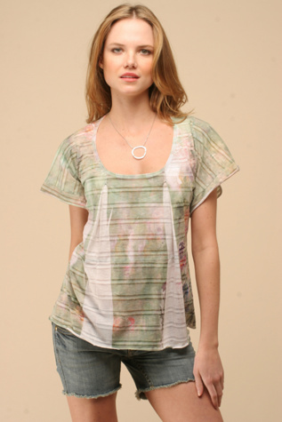 Watercolor Print Top
