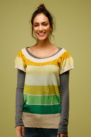 Free People Clothing Boutique > Color Swatch Top :  shirts free people green yellow