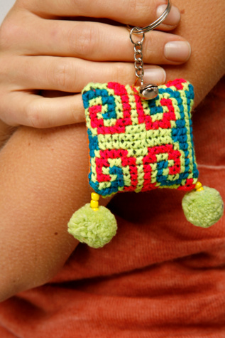 Embroidered Square Keychain