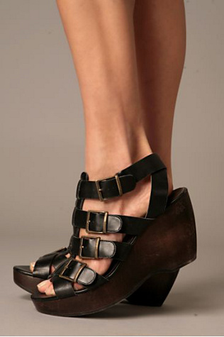 Strappy Buckle Wedge