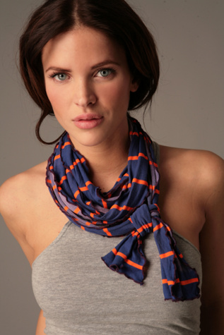 Sport Stripe Skinny Scarf