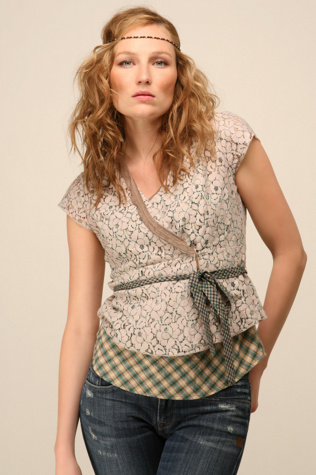 Farmer's Lace Wrap Top