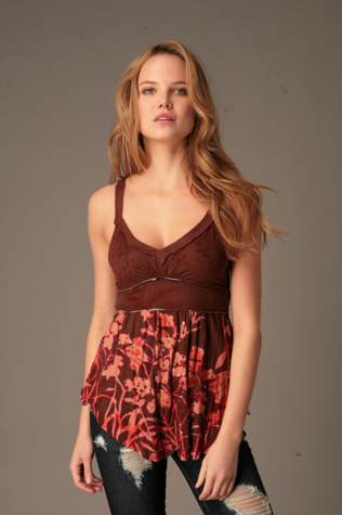 Double V Drapey Tie Back Top