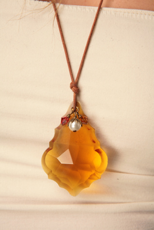 Free People Clothing Boutique > Summer Rock Necklace :  necklace swarovskicrystal crystal gold