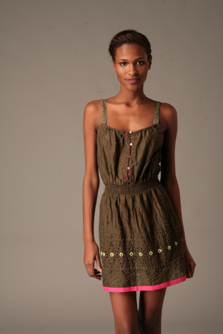 Eyelet Solid Cover Up