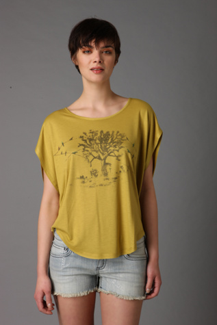 Spot Print Voluminous Top