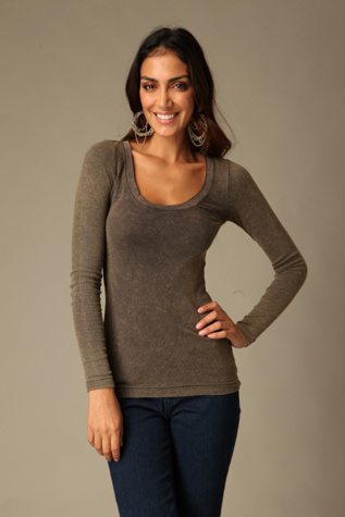 Pointelle Scoop Top