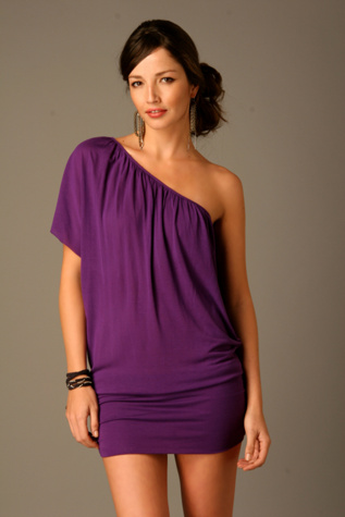 One Shoulder Banded Bottom Dress