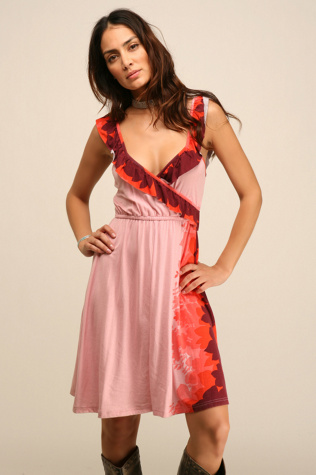 Free People Clothing Boutique > Cherry Blossom Dress :  spring pink ruffles knit dress