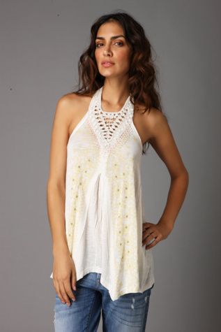 Beaded Vines Halter Tunic