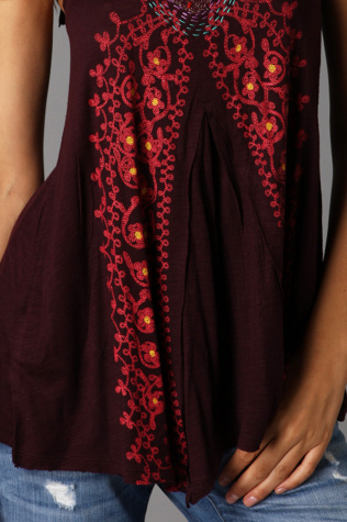 Free People Clothing Boutique > Beaded Vines Halter Tunic