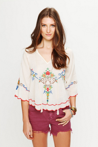 Crewelwork Hooded Top