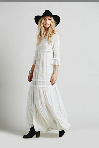 free people white embroidered dress