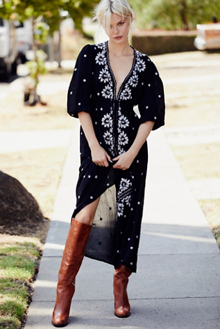 free people black midi dress