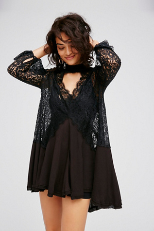 Free People - Secret Origins Pieced Lace Tunic