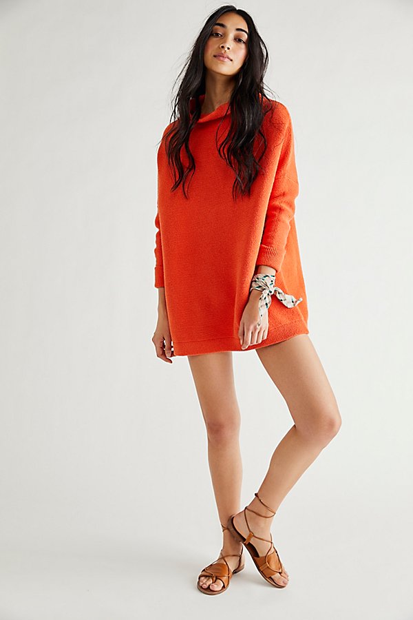 Free People Ottoman Slouchy Tunic In Fire Ruby