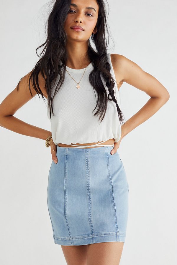 free people denim modern femme skir