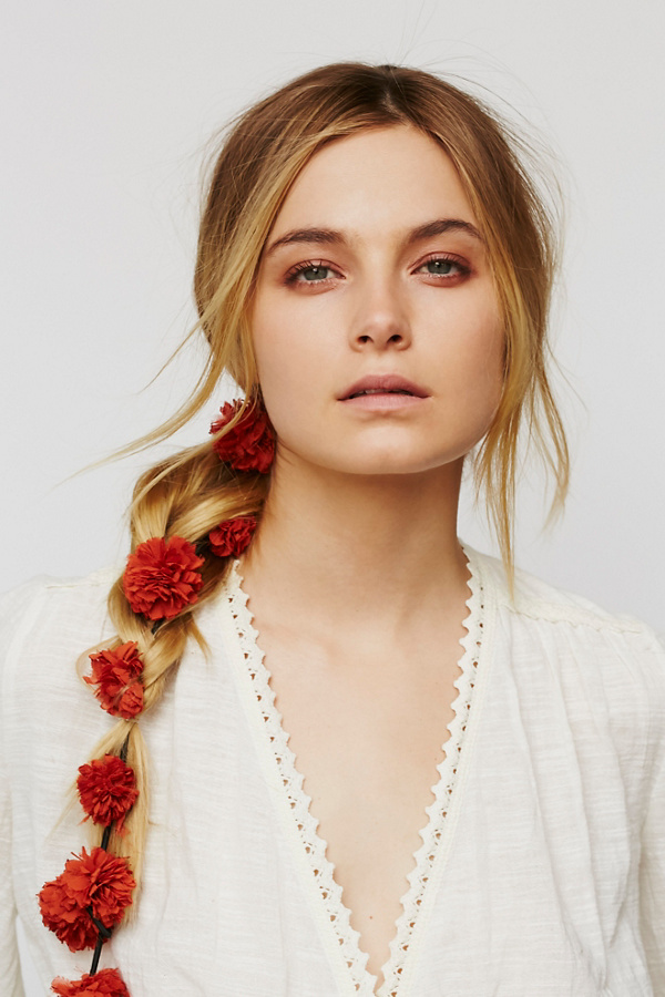 Pom Pom Floral Braid In | Free People