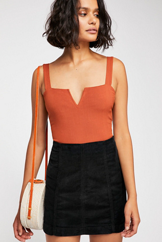 modern femme cord mini skirt