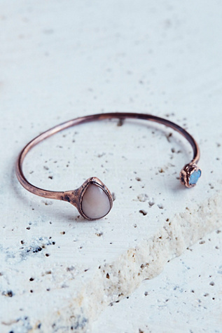 Open Road Moonstone & Opal Cuff by Bohobo Collective