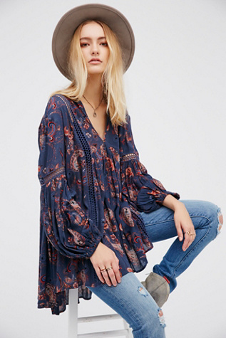Free People - Just The Two Of Us Paisley Printed Tunic