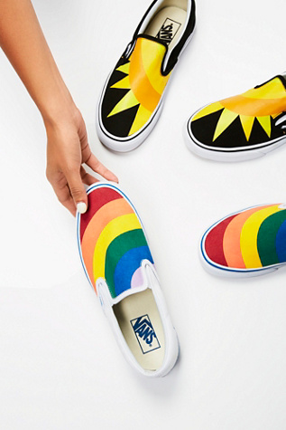 Rainbow Classic Slip On Sneaker by Vans