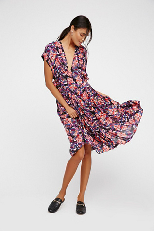 Free People - Fitting In Floral Midi Dress