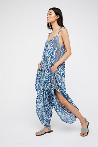 free people blue romper