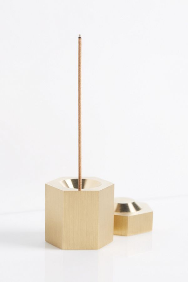 Slide View 1: Page Thirty Three Brass Hexagon Incense Burner