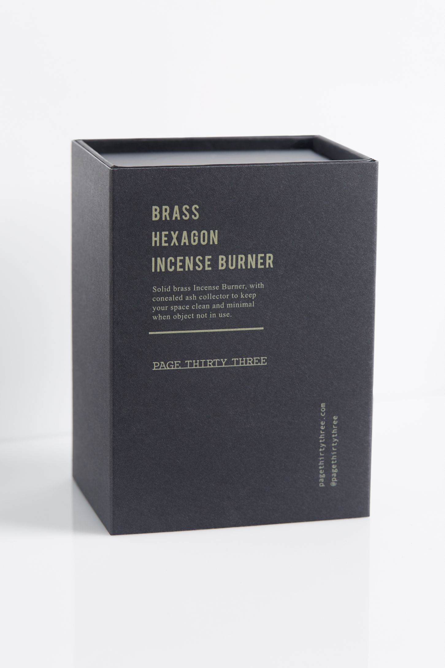 Slide View 3: Page Thirty Three Brass Hexagon Incense Burner