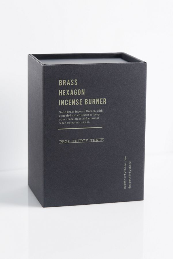 Slide View 3: Page Thirty Three Brass Hexagon Incense Burner