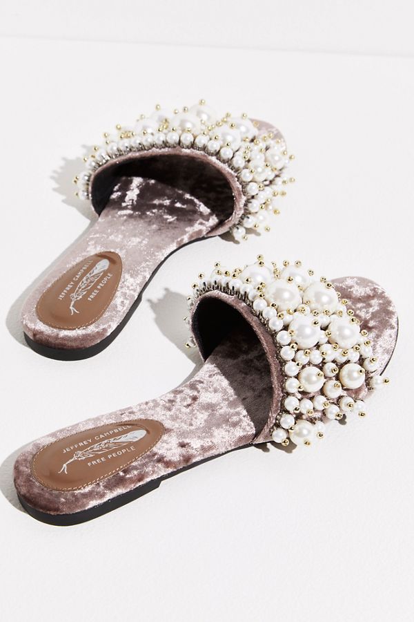 pixie pearl slide sandals