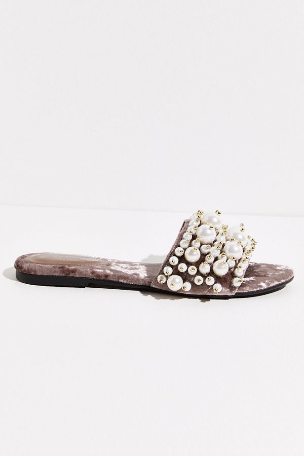 pixie pearl slide sandals