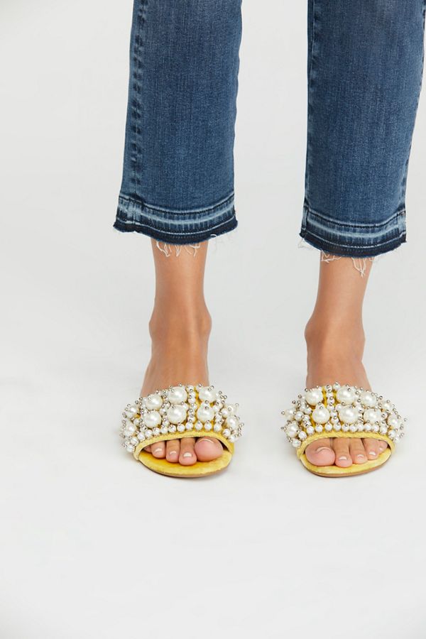 pixie pearl slide sandals