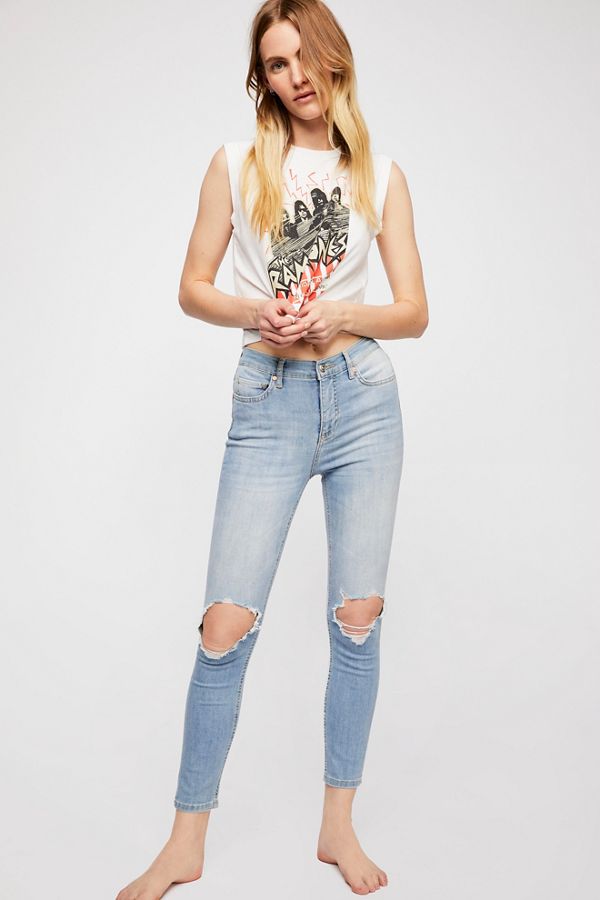 High-Rise Busted Skinny Jeans | Free People