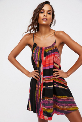 Free People - Painted Stripe Mini Dress