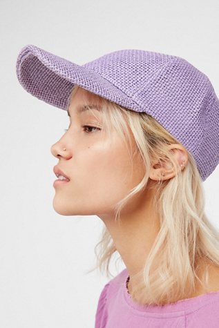 Free People - Sunlit Swells Straw Baseball Hat