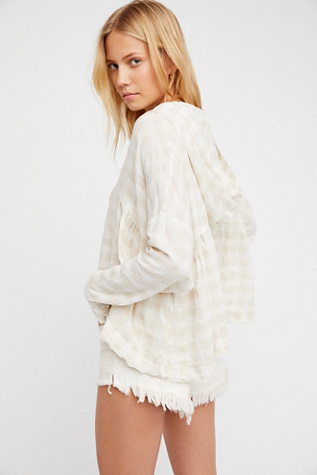 Free People - Let It All Go Plaid Top